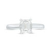 Vera Wang Love Collection 1.12 CT. T.W. Emerald-Cut Diamond Collar Engagement Ring in 14K White Gold