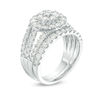 Thumbnail Image 2 of 1.95 CT. T.W. Composite Diamond Frame Multi-Row Bridal Set in 10K White Gold