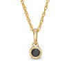 Thumbnail Image 0 of 0.085 CT. Black Diamond Solitaire Bezel-Set Pendant in 10K Gold