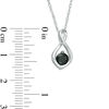 Thumbnail Image 1 of 0.37 CT. Black Diamond Solitaire Infinity Pendant in 10K White Gold