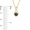 Thumbnail Image 2 of 0.37 CT. Black Diamond Solitaire Infinity Pendant in 10K Gold