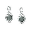 0.58 CT. T.W. Black Diamond Solitaire Infinity Drop Earrings in 10K Gold