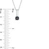 0.37 CT. Black Diamond Solitaire Stick Drop Pendant in 10K Gold