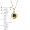 Thumbnail Image 2 of 0.18 CT. Black Diamond Solitaire Love Knot Pendant in 10K Gold