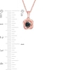 Thumbnail Image 1 of 0.18 CT. Black Diamond Solitaire Love Knot Pendant in 10K Rose Gold