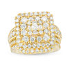 Thumbnail Image 0 of 2.45 CT. T.W. Diamond Square Frame Multi-Row Bridal Set in 10K Gold