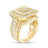 Thumbnail Image 1 of 2.45 CT. T.W. Diamond Square Frame Multi-Row Bridal Set in 10K Gold