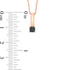 Thumbnail Image 1 of 0.18 CT. Black Diamond Solitaire Stick Drop Pendant in 10K Rose Gold