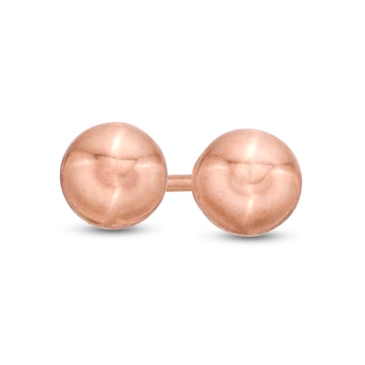 6.0mm Ball Stud Earrings in 14K Rose Gold