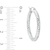 Thumbnail Image 1 of 30.0mm Diamond-Cut Tube Hoop Earrings in Sterling Silver