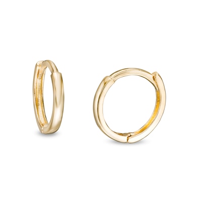 Child's Square Huggie Hoop Earrings in 10K Gold