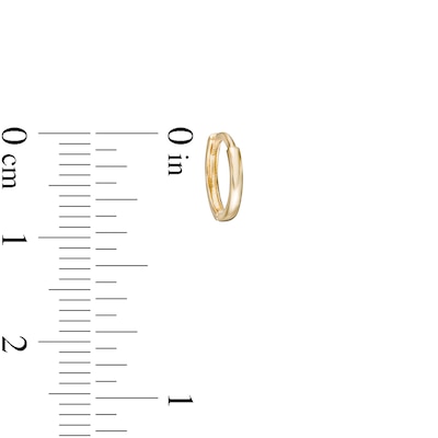 Child's Square Huggie Hoop Earrings in 10K Gold