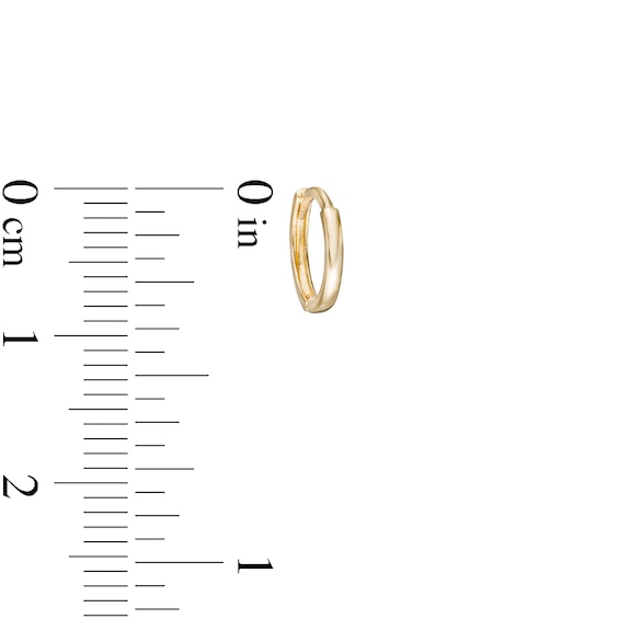 Child's Square Huggie Hoop Earrings in 10K Gold