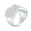 Thumbnail Image 2 of 0.45 CT. T.W. Diamond Multi-Row Crossover Ring in 10K White Gold