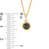 Thumbnail Image 3 of 0.37 CT. Black Diamond Solitaire Beaded Frame Pendant in 10K Gold