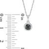 Thumbnail Image 3 of 0.37 CT. Black Diamond Bezel-Set Solitaire Pendant in 10K White Gold