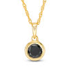 Thumbnail Image 1 of 0.37 CT. Black Diamond Bezel-Set Solitaire Pendant in 10K Gold