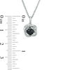 Thumbnail Image 3 of 0.37 CT. Black Diamond Solitaire Love Knot Pendant in 10K White Gold