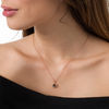 Thumbnail Image 1 of 0.37 CT. Black Diamond Solitaire Love Knot Pendant in 10K Rose Gold