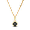 Thumbnail Image 1 of 0.18 CT. Black Diamond Bezel-Set Solitaire Pendant in 10K Gold