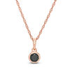 Thumbnail Image 0 of 0.18 CT. Black Diamond Bezel-Set Solitaire Pendant in 10K Rose Gold