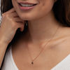 Thumbnail Image 1 of 0.18 CT. Black Diamond Bezel-Set Solitaire Pendant in 10K Rose Gold