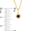 Thumbnail Image 3 of 0.18 CT. Black Diamond Solitaire Beaded Frame Pendant in 10K Gold