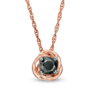 Oval Garnet Pendant in 10K Rose Gold - 17