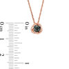 Thumbnail Image 2 of 0.18 CT. Black Diamond Solitaire Swirl Frame Pendant in 10K Rose Gold