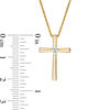 0.23 CT. T.W. Diamond Reversible Cross Pendant in 10K Gold with White Rhodium