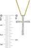 0.23 CT. T.W. Diamond Reversible Cross Pendant in 10K Gold with White Rhodium