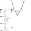 0.146 CT. T.W. Enhanced Black and White Diamond Reversible Triangle Outline Necklace in Sterling Silver - 17.63"