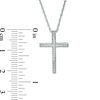 Thumbnail Image 3 of 0.116 CT. T.W. Enhanced Black and White Diamond Reversible Cross Pendant in Sterling Silver with Black Rhodium