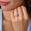 1.95 CT. T.W. Composite Diamond Cushion Frame Bridal Set in 10K Rose Gold