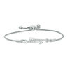 Thumbnail Image 0 of 0.065 CT. T.W. Diamond Double Arrow Bolo Bracelet in Sterling Silver - 9.5"