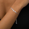 0.065 CT. T.W. Diamond Double Arrow Bolo Bracelet in Sterling Silver - 9.5"