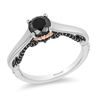 Thumbnail Image 0 of Enchanted Disney Villains Ursula 1.25 CT. T.W. Black Diamond Engagement Ring in 14K Two-Tone Gold