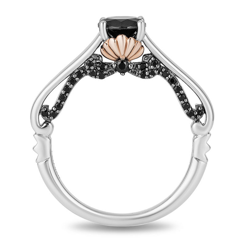Enchanted Disney Villains Ursula 1.25 CT. T.W. Black Diamond Engagement Ring in 14K Two-Tone Gold