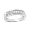 0.23 CT. T.W. Diamond Multi-Row Anniversary Band in Sterling Silver