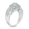 0.69 CT. T.W. Composite Diamond Bypass Engagement Ring in Sterling Silver