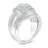 Thumbnail Image 2 of 1.23 CT. T.W. Multi-Diamond Double Frame Bypass Bridal Set in 10K White Gold