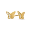 Thumbnail Image 0 of Child's Cubic Zirconia Butterfly Stud Earrings in 10K Gold