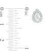 Thumbnail Image 1 of Pear-Shaped Cubic Zirconia Frame Stud Earrings in Sterling Silver