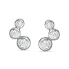 Thumbnail Image 0 of Cubic Zirconia Graduated Curved Trio Stud Earrings in Sterling Silver