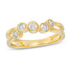 0.29 CT. T.W. Diamond Bezel-Set Split Shank Ring in 10K Gold