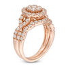 Thumbnail Image 1 of 0.95 CT. T.W. Composite Diamond Frame Bridal Set in 10K Rose Gold