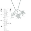 Thumbnail Image 1 of 0.04 CT. T.W. Diamond Sea Life Themed Charm Pendant in Sterling Silver