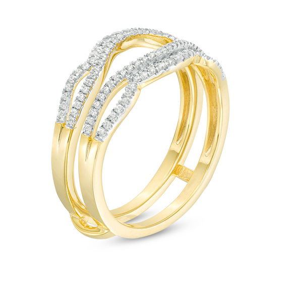 0.23 CT. T.W. Diamond Wavy Enhancer in 10K Gold