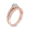 Thumbnail Image 1 of 0.29 CT. T.W. Diamond Frame Art Deco Bridal Set in 10K Rose Gold