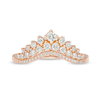 0.37 CT. T.W. Diamond Tiara Contour Anniversary Band in 14K Rose Gold